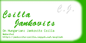 csilla jankovits business card